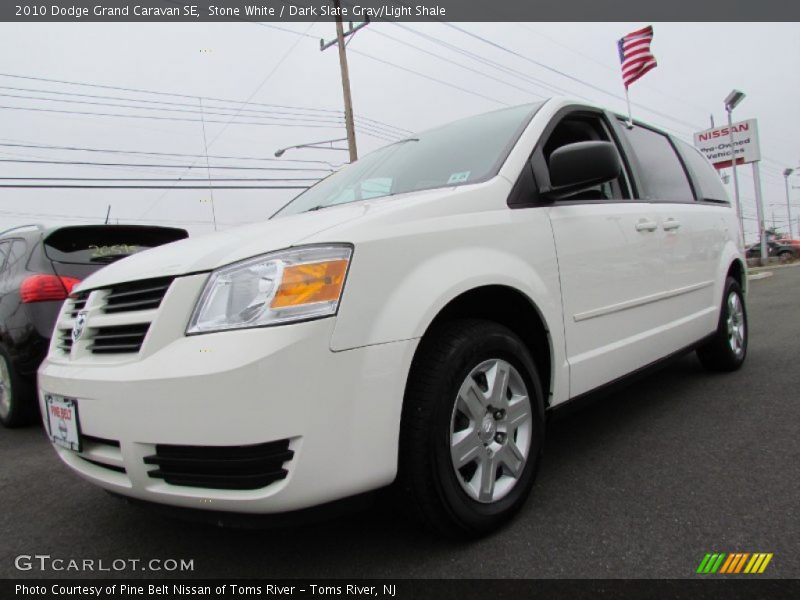 Stone White / Dark Slate Gray/Light Shale 2010 Dodge Grand Caravan SE