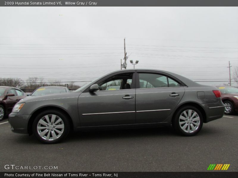 Willow Gray / Gray 2009 Hyundai Sonata Limited V6