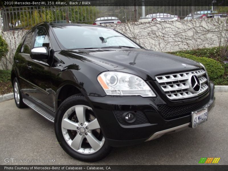 Black / Black 2010 Mercedes-Benz ML 350 4Matic