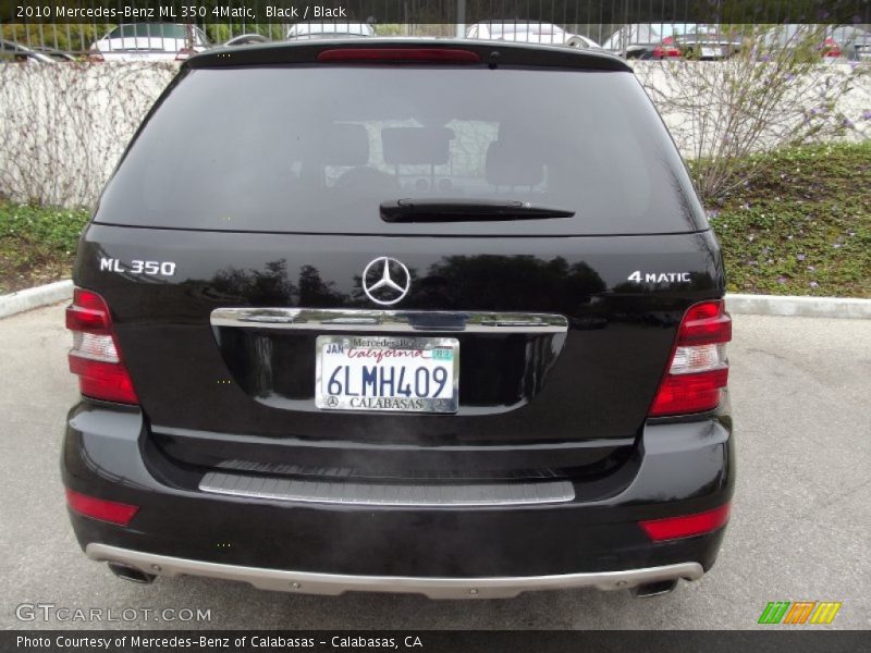 Black / Black 2010 Mercedes-Benz ML 350 4Matic