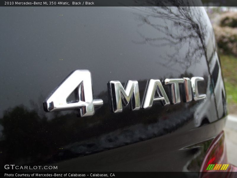 Black / Black 2010 Mercedes-Benz ML 350 4Matic