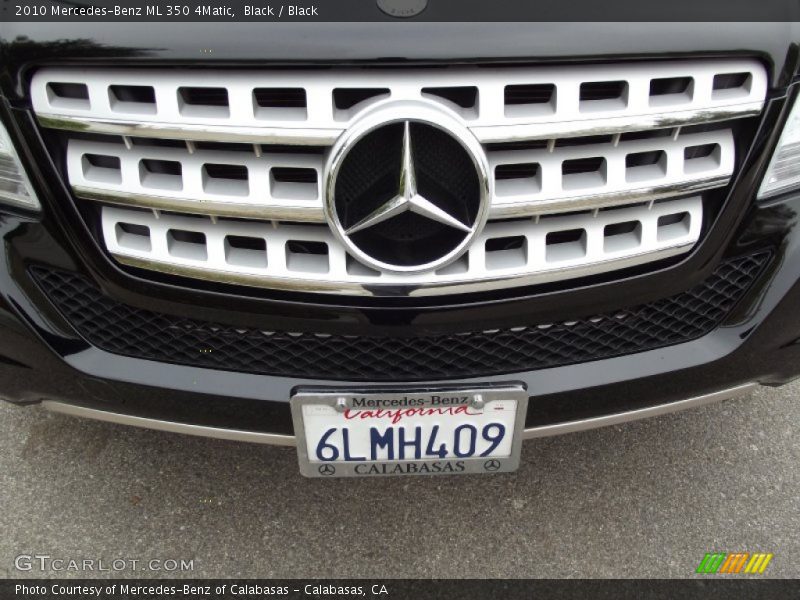 Black / Black 2010 Mercedes-Benz ML 350 4Matic
