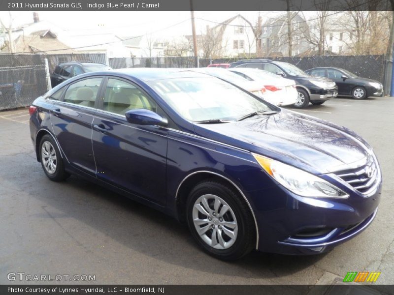 Indigo Blue Pearl / Camel 2011 Hyundai Sonata GLS