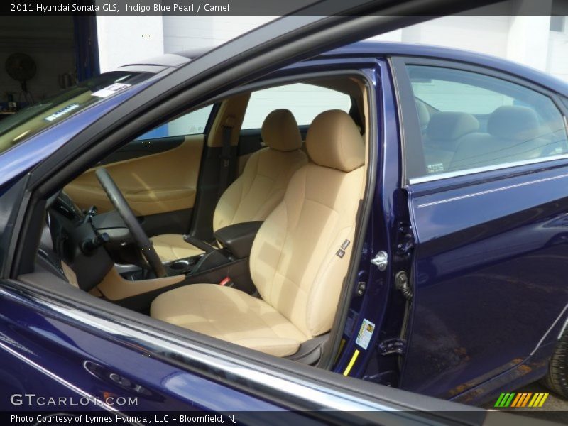 Indigo Blue Pearl / Camel 2011 Hyundai Sonata GLS