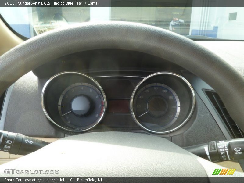 Indigo Blue Pearl / Camel 2011 Hyundai Sonata GLS