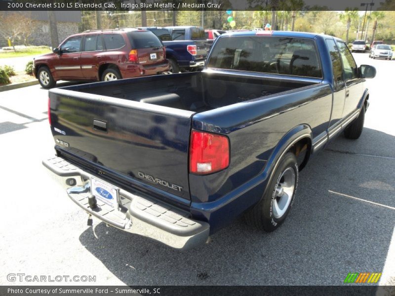 Indigo Blue Metallic / Medium Gray 2000 Chevrolet S10 LS Extended Cab