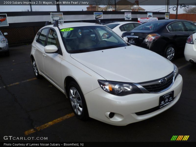 Satin White Pearl / Ivory 2009 Subaru Impreza 2.5i Wagon