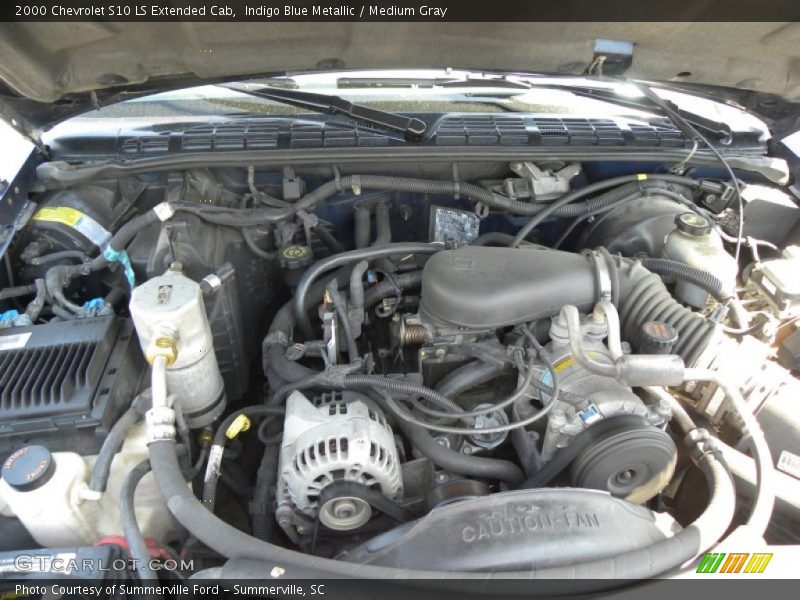 Indigo Blue Metallic / Medium Gray 2000 Chevrolet S10 LS Extended Cab