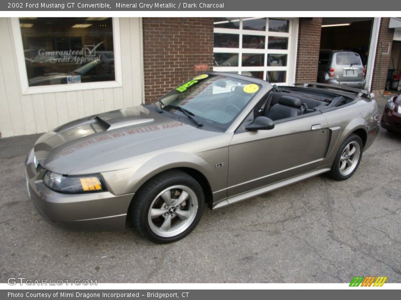 Mineral Grey Metallic / Dark Charcoal 2002 Ford Mustang GT Convertible