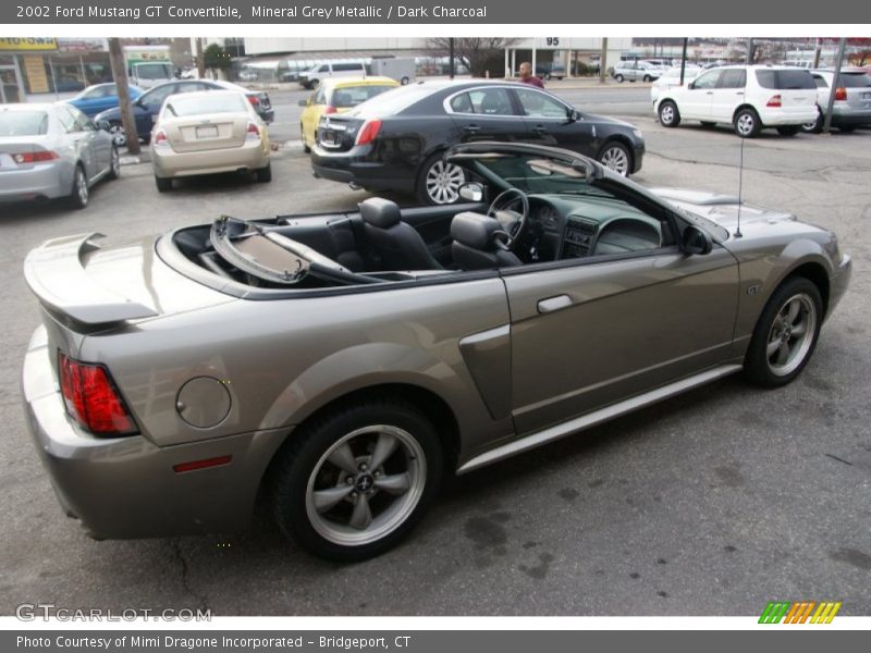 Mineral Grey Metallic / Dark Charcoal 2002 Ford Mustang GT Convertible