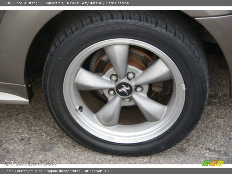 Mineral Grey Metallic / Dark Charcoal 2002 Ford Mustang GT Convertible