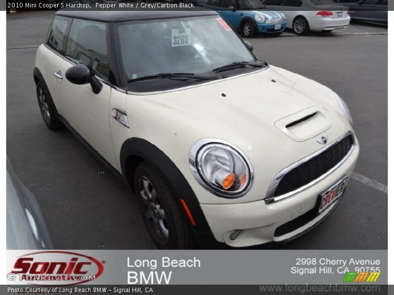 Pepper White / Grey/Carbon Black 2010 Mini Cooper S Hardtop
