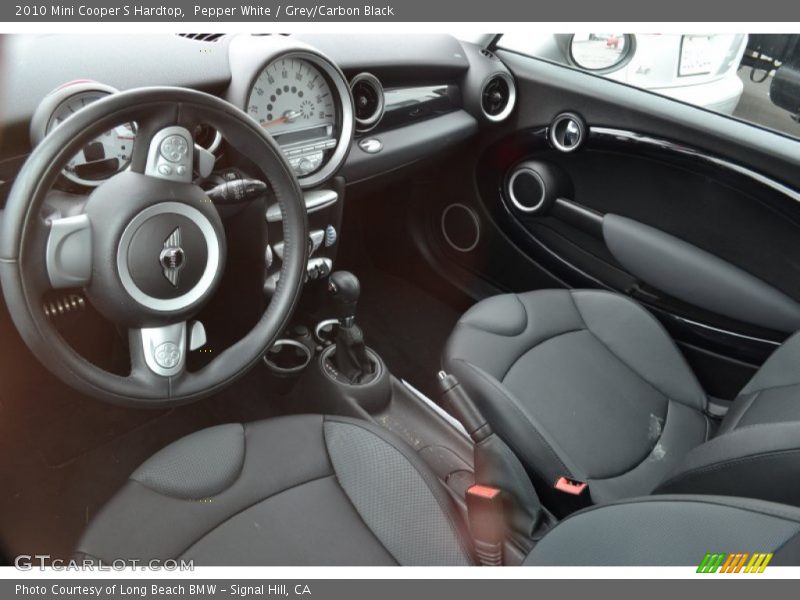 Pepper White / Grey/Carbon Black 2010 Mini Cooper S Hardtop