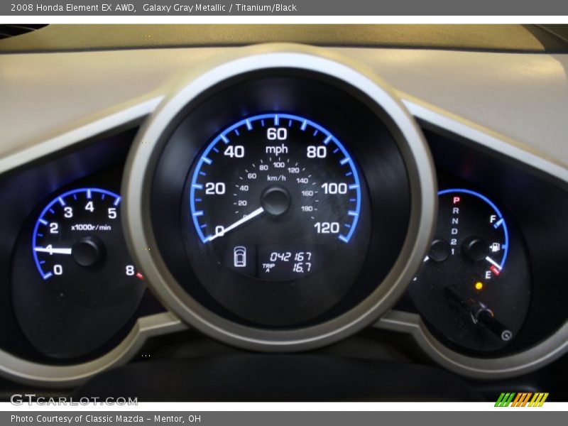 Galaxy Gray Metallic / Titanium/Black 2008 Honda Element EX AWD