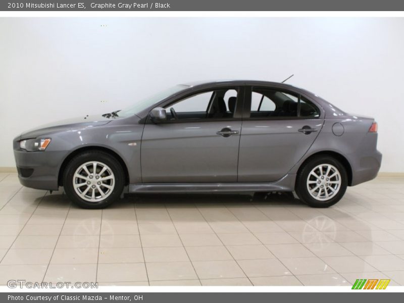 Graphite Gray Pearl / Black 2010 Mitsubishi Lancer ES