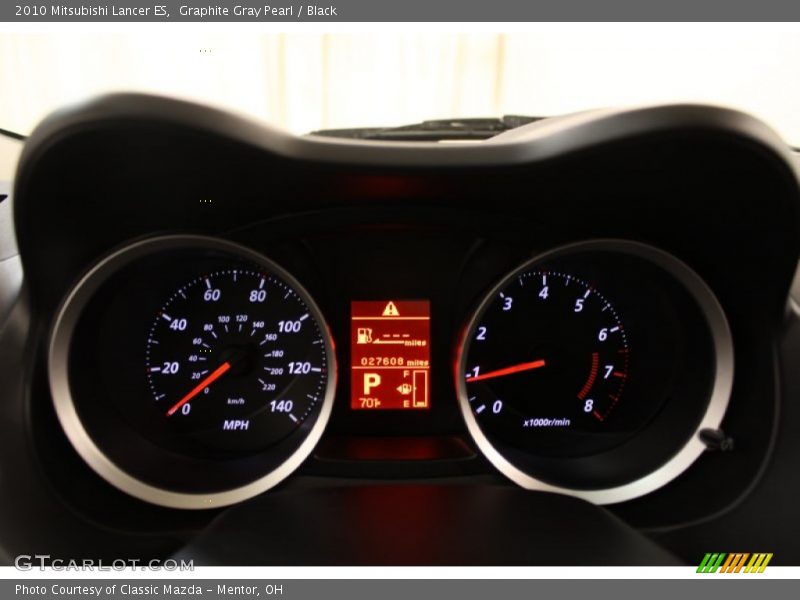 Graphite Gray Pearl / Black 2010 Mitsubishi Lancer ES