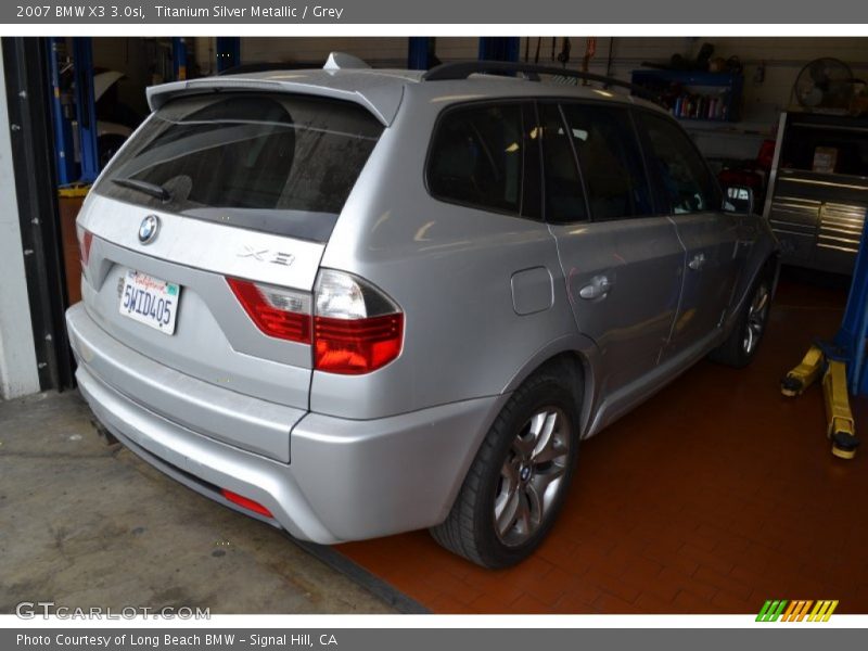 Titanium Silver Metallic / Grey 2007 BMW X3 3.0si