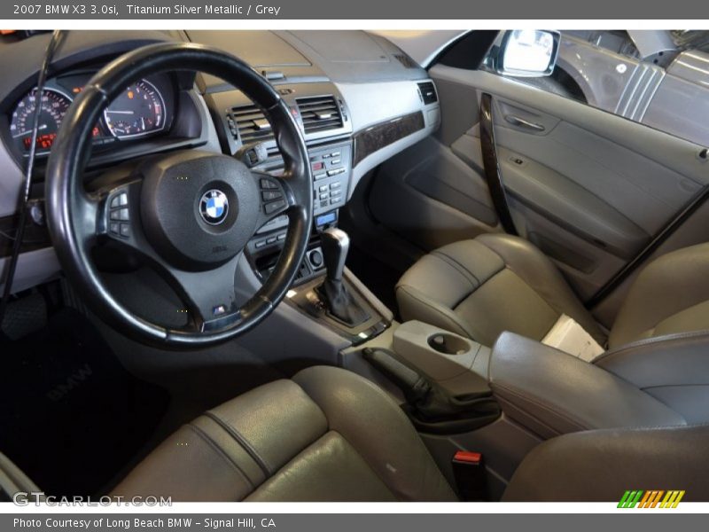 Titanium Silver Metallic / Grey 2007 BMW X3 3.0si