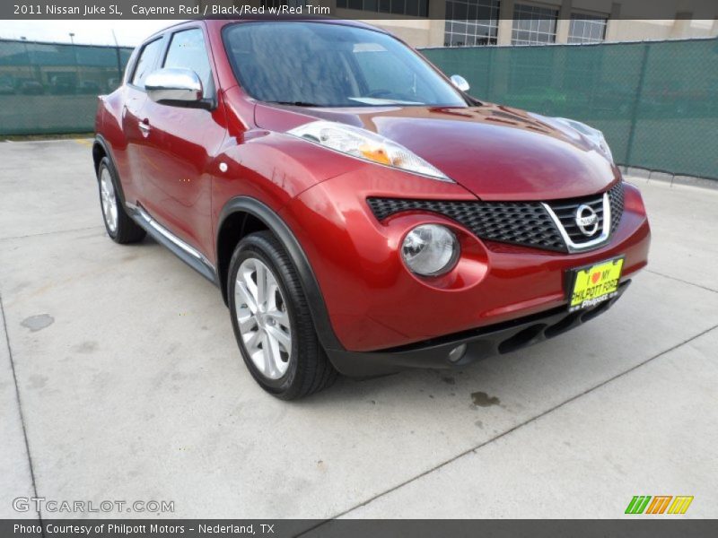 Cayenne Red / Black/Red w/Red Trim 2011 Nissan Juke SL