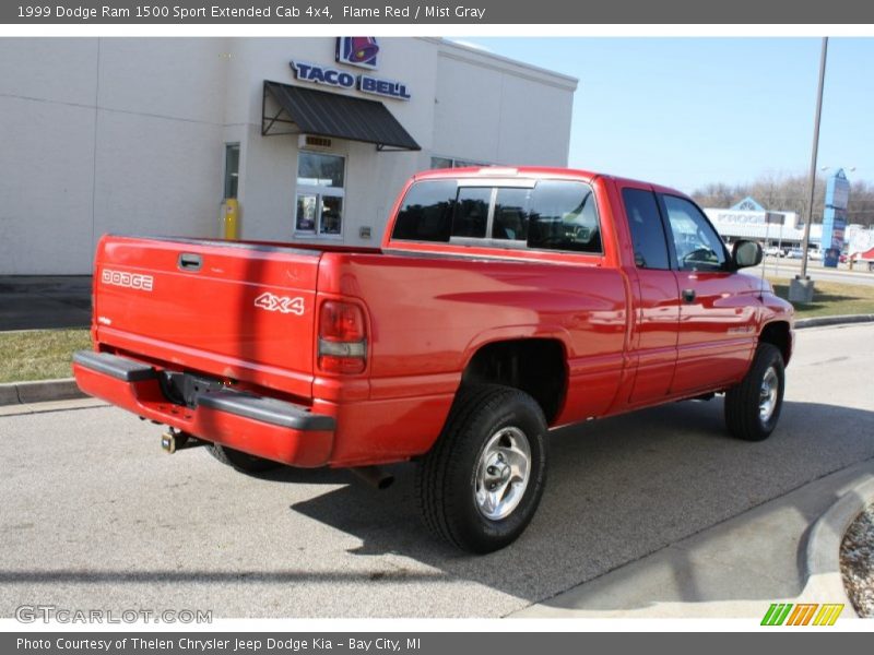 Flame Red / Mist Gray 1999 Dodge Ram 1500 Sport Extended Cab 4x4