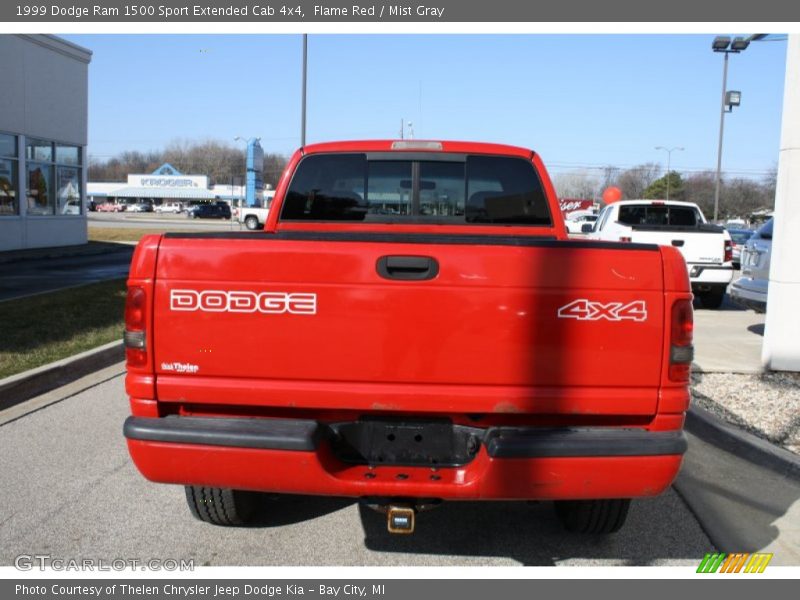 Flame Red / Mist Gray 1999 Dodge Ram 1500 Sport Extended Cab 4x4