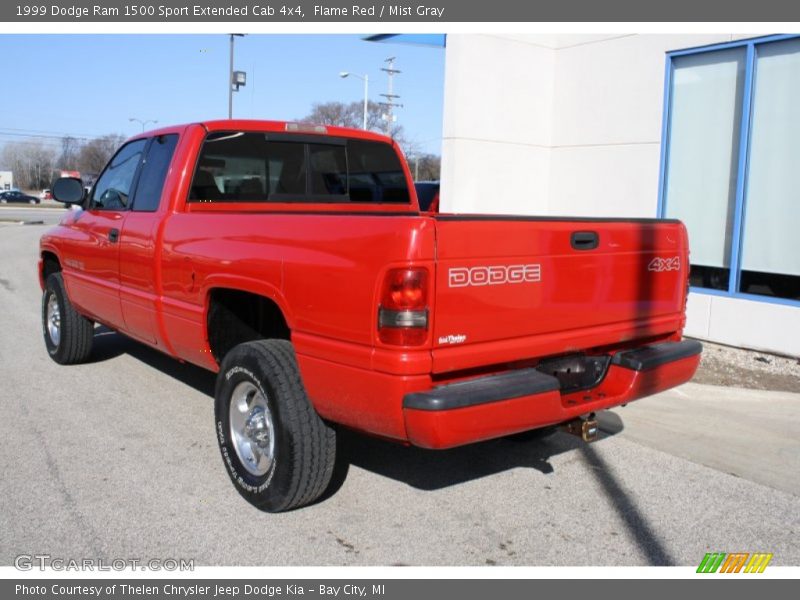 Flame Red / Mist Gray 1999 Dodge Ram 1500 Sport Extended Cab 4x4