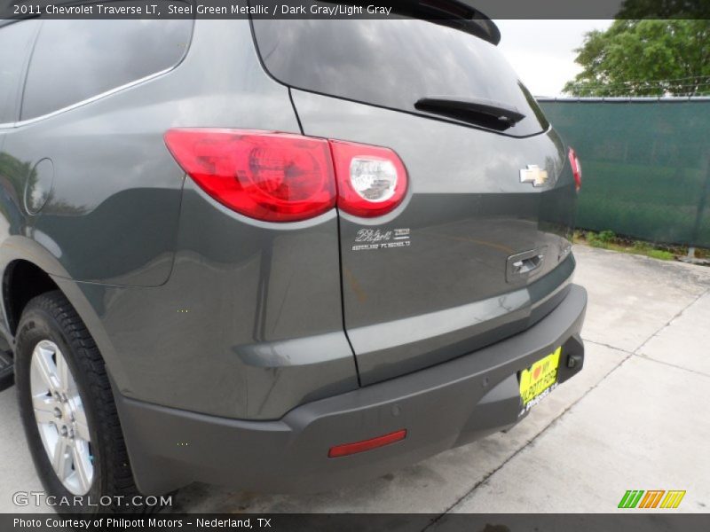 Steel Green Metallic / Dark Gray/Light Gray 2011 Chevrolet Traverse LT