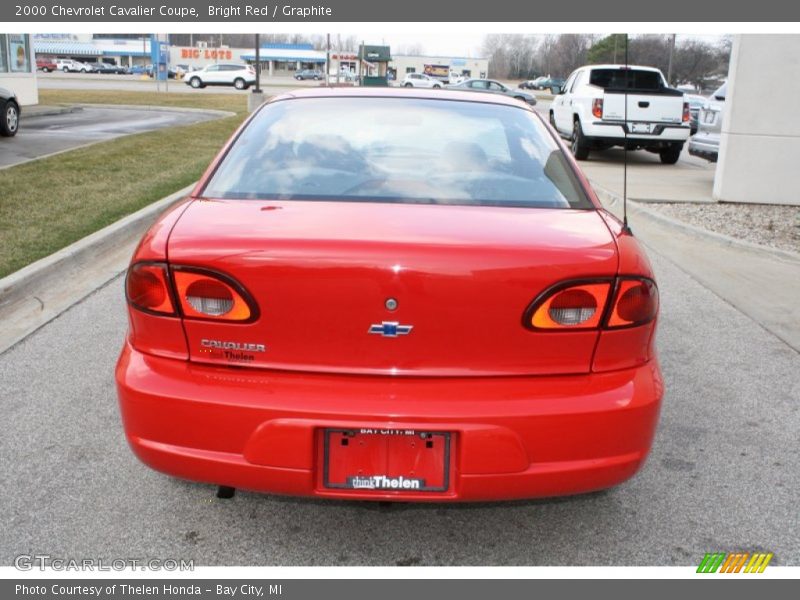 Bright Red / Graphite 2000 Chevrolet Cavalier Coupe