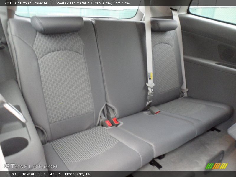 Steel Green Metallic / Dark Gray/Light Gray 2011 Chevrolet Traverse LT
