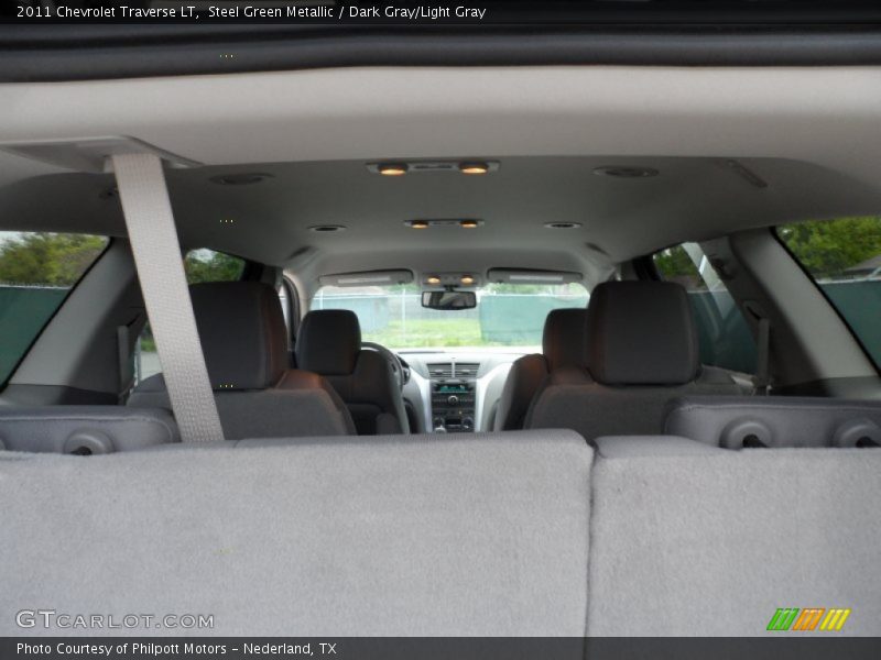Steel Green Metallic / Dark Gray/Light Gray 2011 Chevrolet Traverse LT
