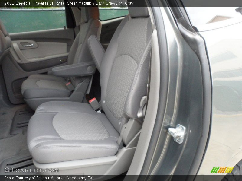 Steel Green Metallic / Dark Gray/Light Gray 2011 Chevrolet Traverse LT