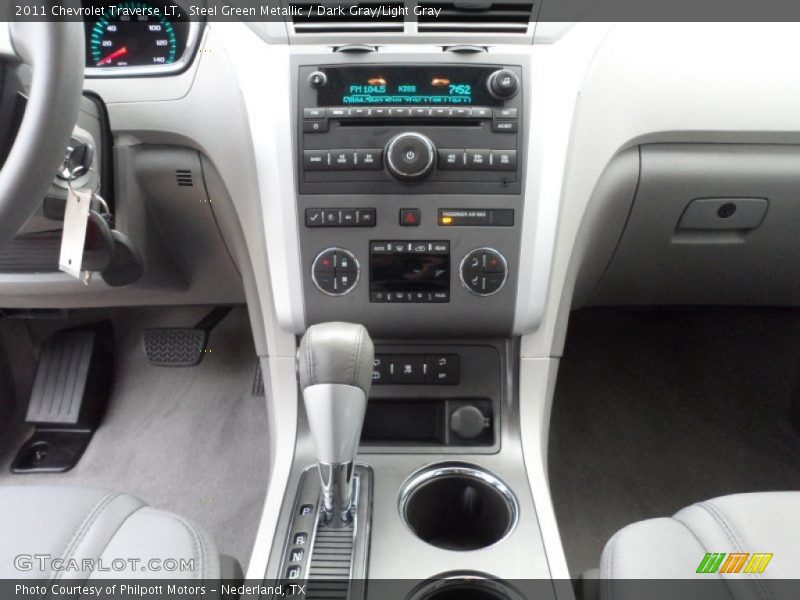 Steel Green Metallic / Dark Gray/Light Gray 2011 Chevrolet Traverse LT