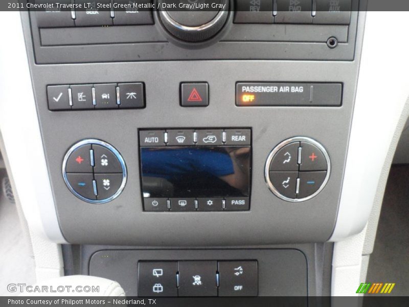 Steel Green Metallic / Dark Gray/Light Gray 2011 Chevrolet Traverse LT
