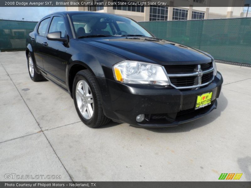 Brilliant Black Crystal Pearl / Dark Slate Gray/Light Slate Gray 2008 Dodge Avenger SXT