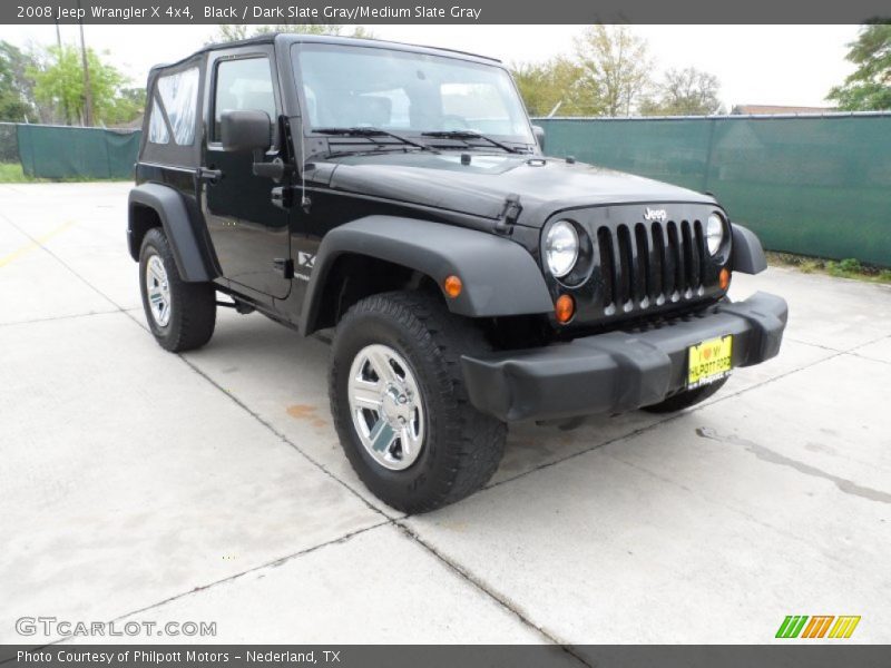 Black / Dark Slate Gray/Medium Slate Gray 2008 Jeep Wrangler X 4x4