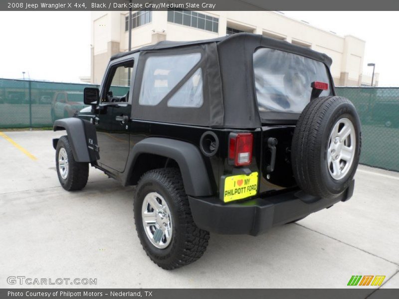 Black / Dark Slate Gray/Medium Slate Gray 2008 Jeep Wrangler X 4x4