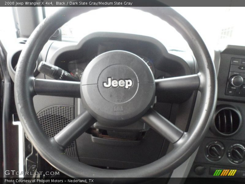 Black / Dark Slate Gray/Medium Slate Gray 2008 Jeep Wrangler X 4x4