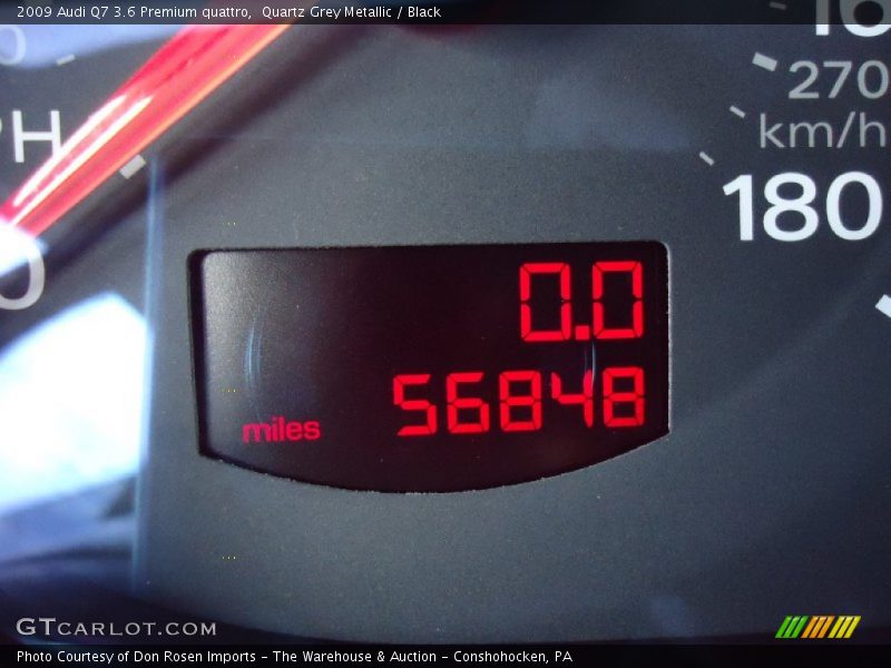 Quartz Grey Metallic / Black 2009 Audi Q7 3.6 Premium quattro