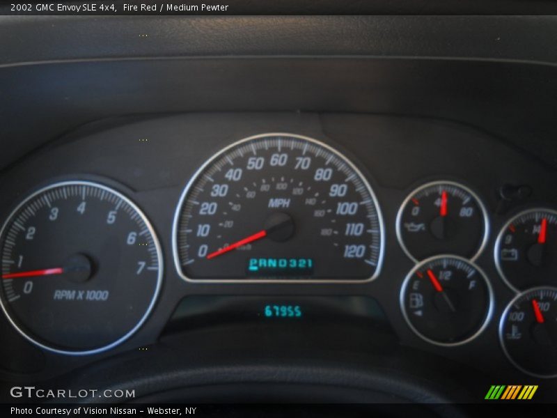 Fire Red / Medium Pewter 2002 GMC Envoy SLE 4x4