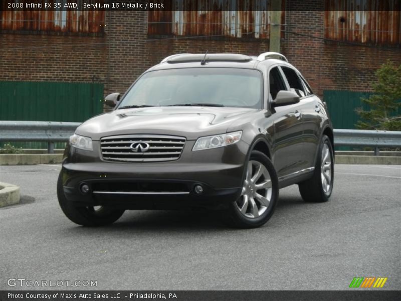 Beryllium 16 Metallic / Brick 2008 Infiniti FX 35 AWD