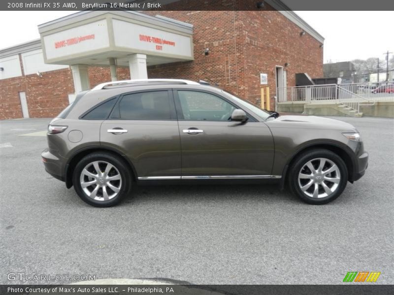 Beryllium 16 Metallic / Brick 2008 Infiniti FX 35 AWD