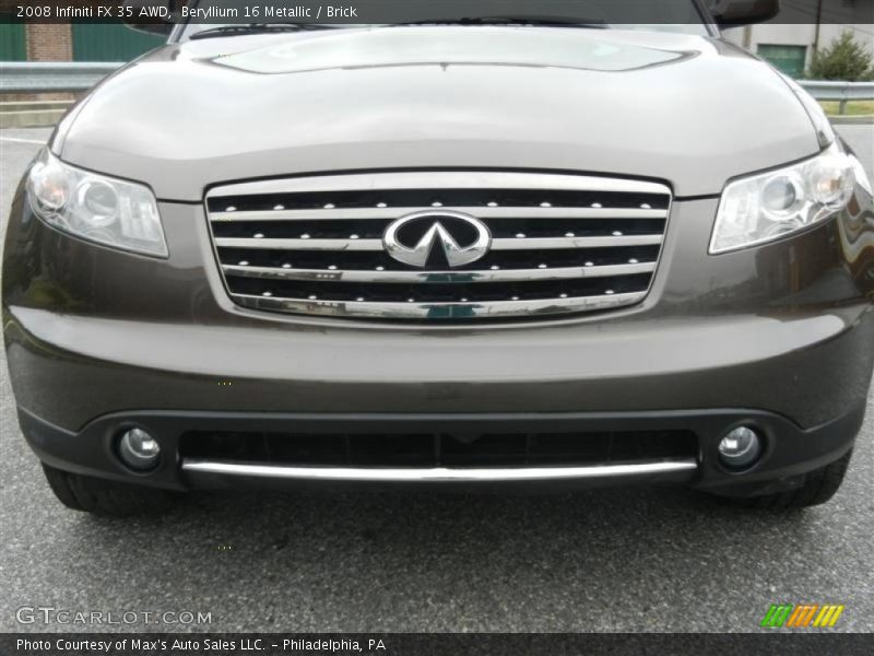 Beryllium 16 Metallic / Brick 2008 Infiniti FX 35 AWD