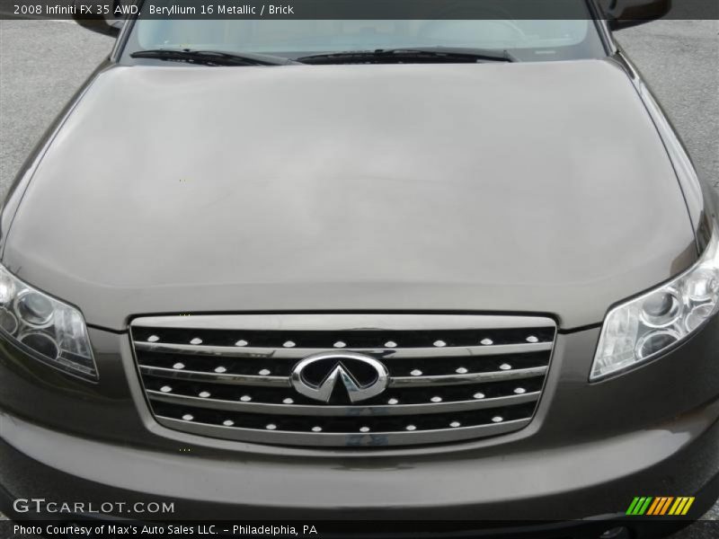 Beryllium 16 Metallic / Brick 2008 Infiniti FX 35 AWD