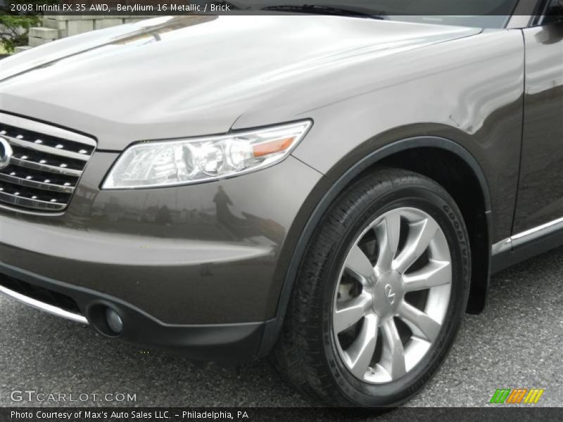 Beryllium 16 Metallic / Brick 2008 Infiniti FX 35 AWD