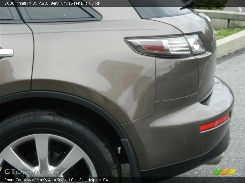 Beryllium 16 Metallic / Brick 2008 Infiniti FX 35 AWD
