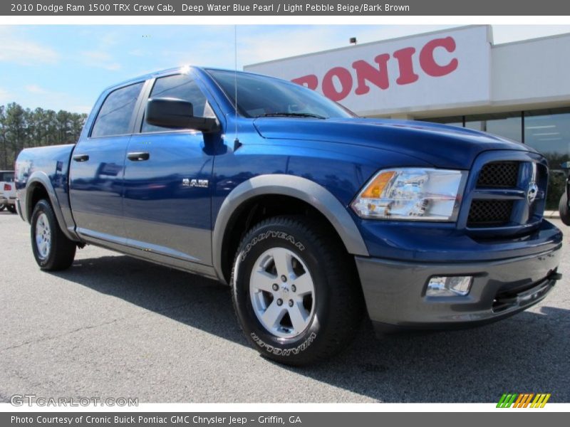 Deep Water Blue Pearl / Light Pebble Beige/Bark Brown 2010 Dodge Ram 1500 TRX Crew Cab