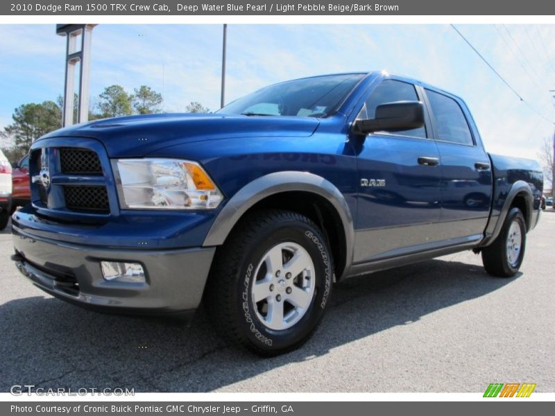Deep Water Blue Pearl / Light Pebble Beige/Bark Brown 2010 Dodge Ram 1500 TRX Crew Cab