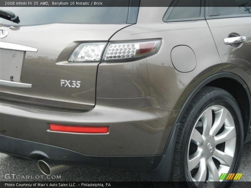 Beryllium 16 Metallic / Brick 2008 Infiniti FX 35 AWD