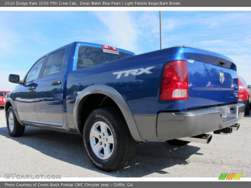 Deep Water Blue Pearl / Light Pebble Beige/Bark Brown 2010 Dodge Ram 1500 TRX Crew Cab