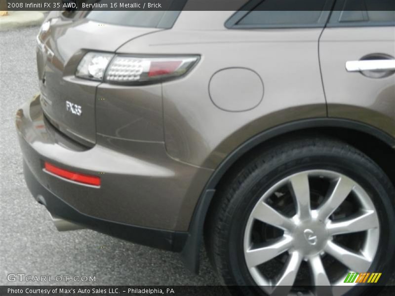 Beryllium 16 Metallic / Brick 2008 Infiniti FX 35 AWD